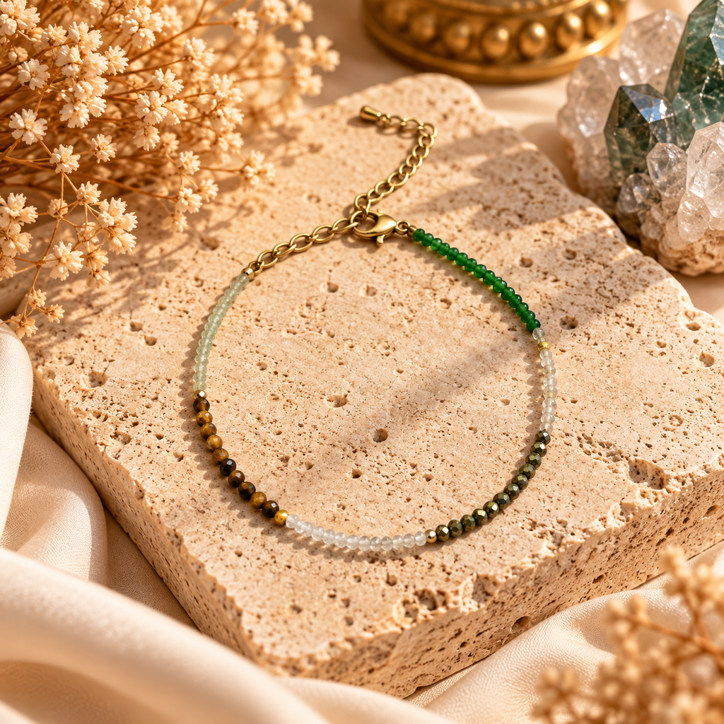 Money Magnet Anklet – Wealth Attraction Crystal Anklet for Abundance, Success & Prosperity