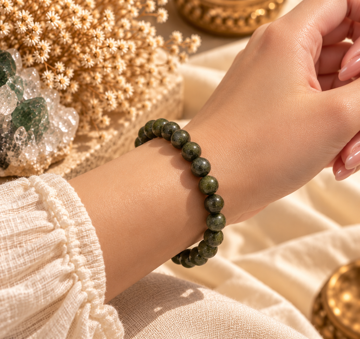 Natural Pyrite Crystal Bracelet – Wealth, Confidence & Success