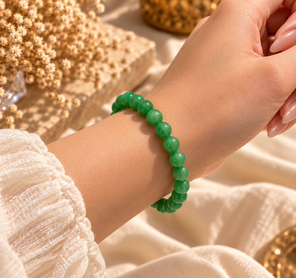 Natural Green Aventurine Crystal Bracelet – Luck, Prosperity & Opportunity