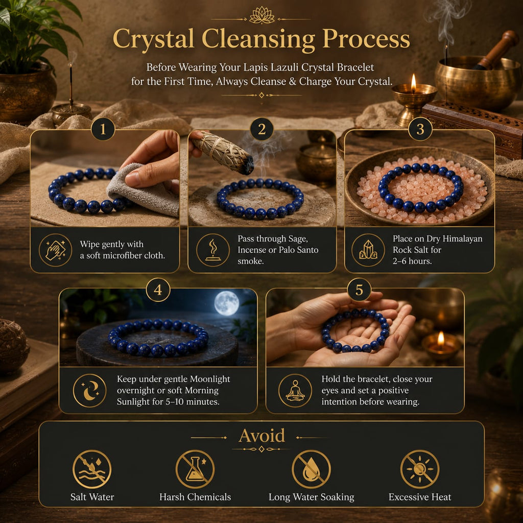 Lapis Lazuli Crystal Bracelet – Wisdom, Confidence & Inner Peace