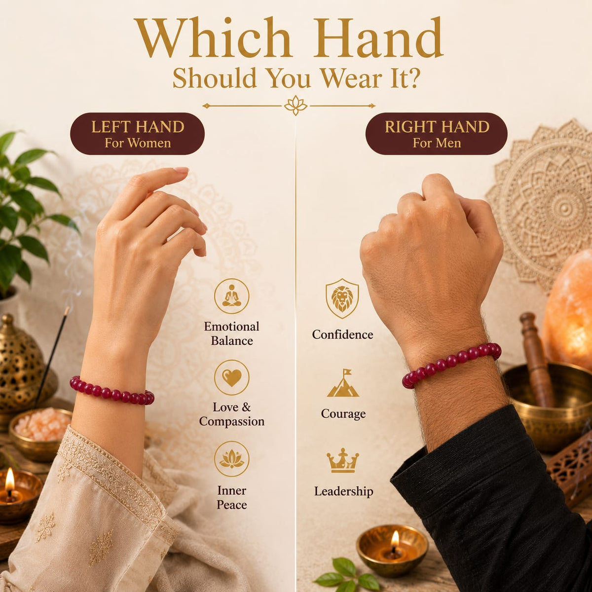 Ruby Crystal Bracelet – Passion, Confidence & Strength