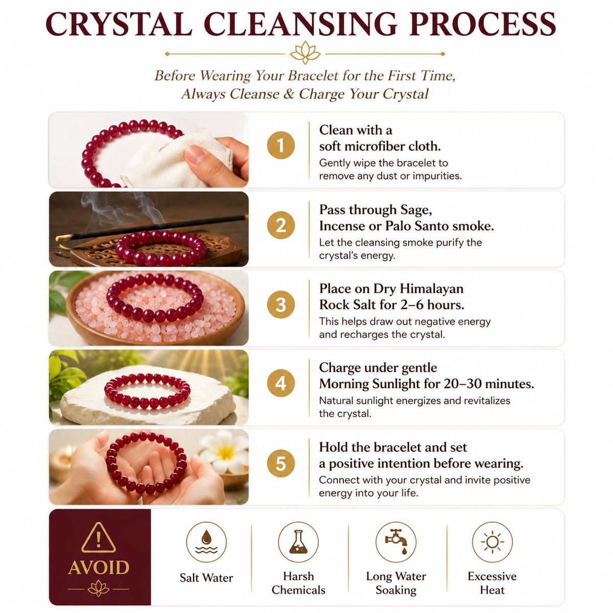 Ruby Crystal Bracelet – Passion, Confidence & Strength