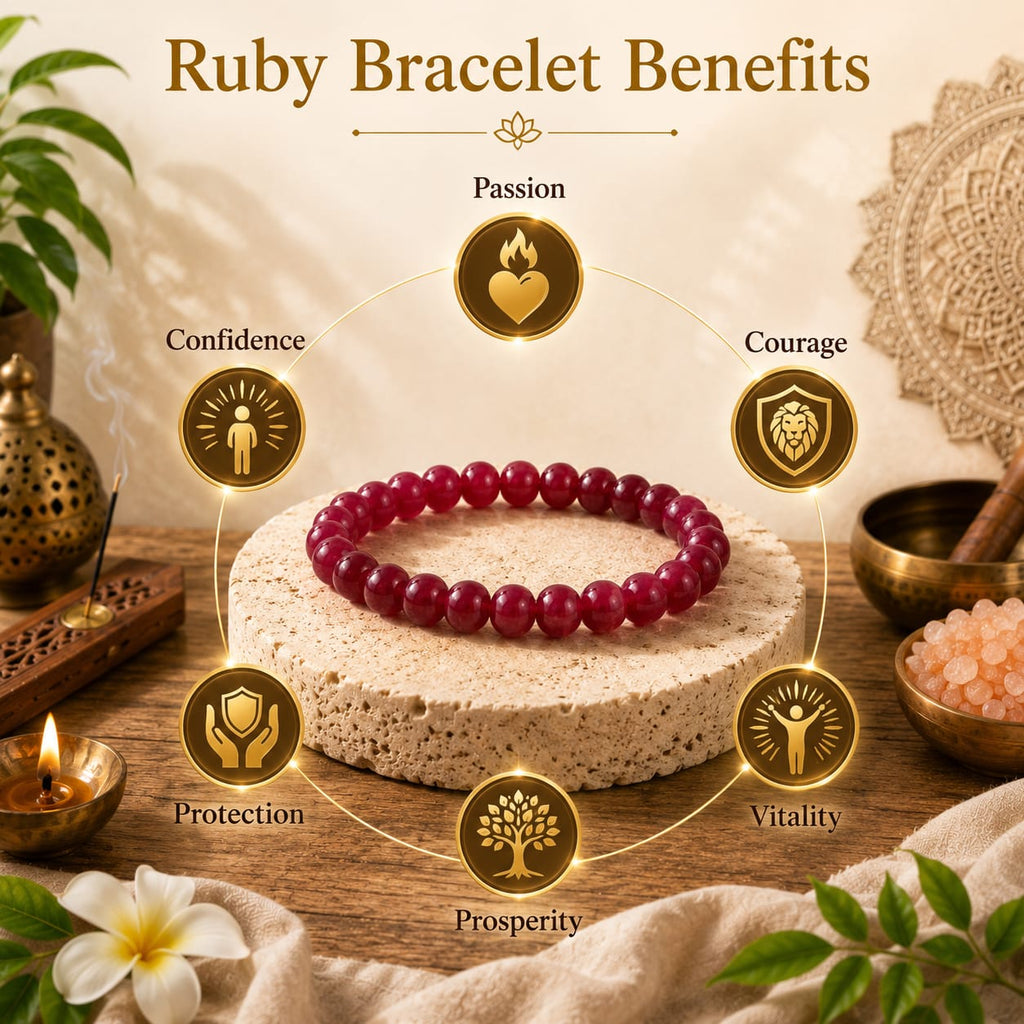 Ruby Crystal Bracelet – Passion, Confidence & Strength