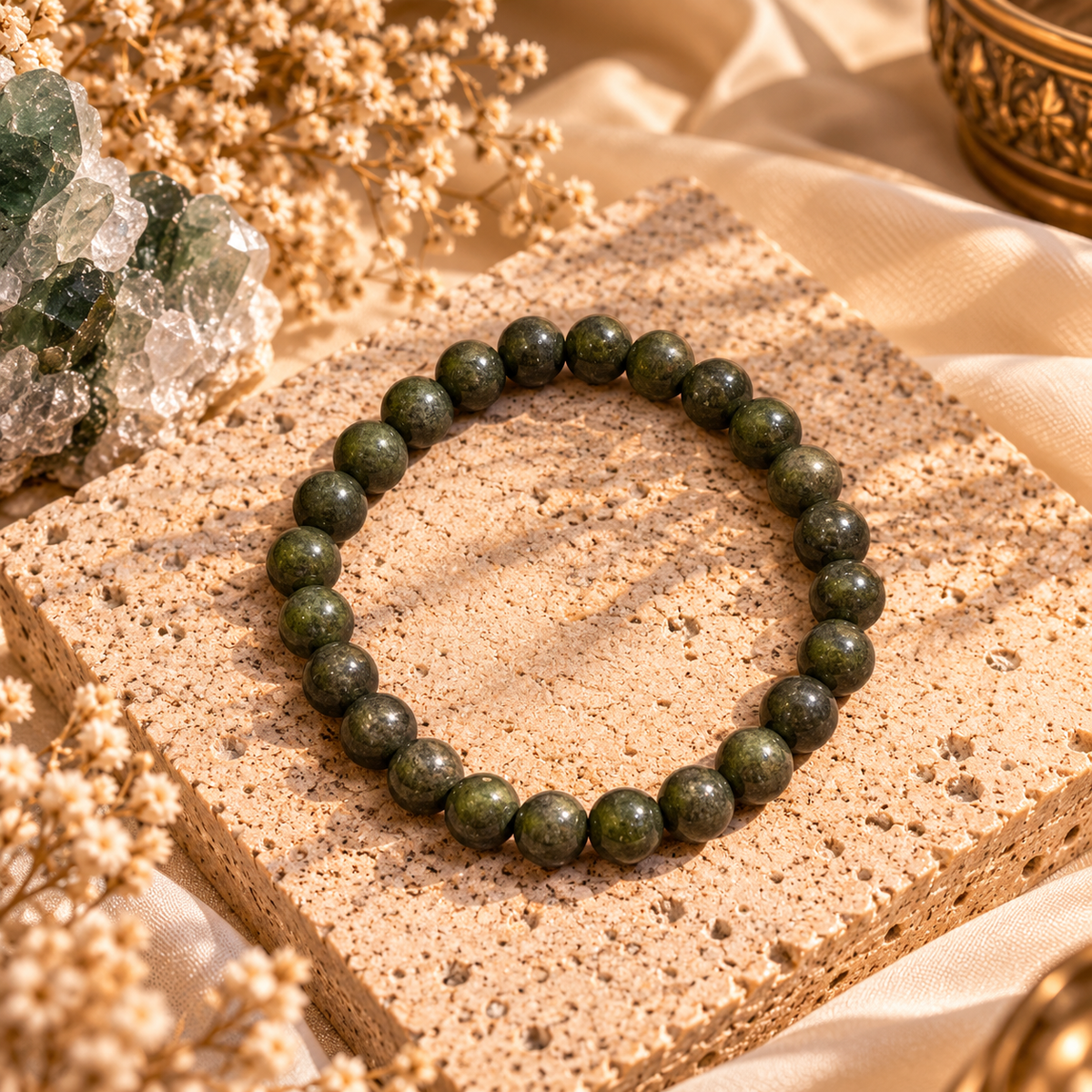 Natural Pyrite Crystal Bracelet – Wealth, Confidence & Success