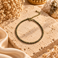 Pyrite Anklet – Natural Pyrite Crystal Anklet for Wealth, Confidence & Protection